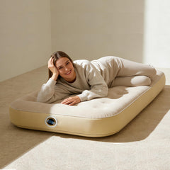 iumulinrui single air mattress with flocked surface offers soft camping comfort