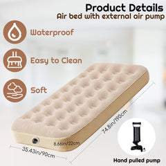 iumulinrui single air mattress twin size demonstrates compact guest-ready sleep solution