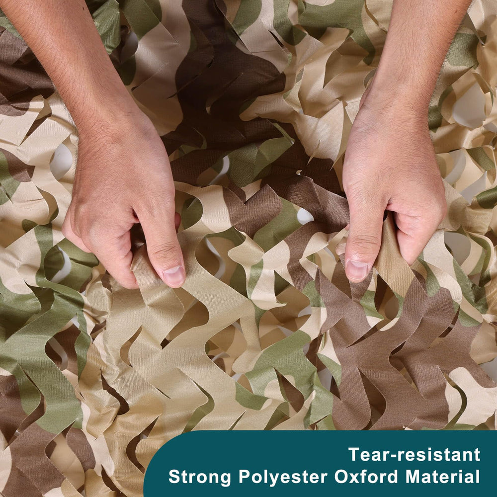iunio camo netting brown closeup weave highlighting premium material