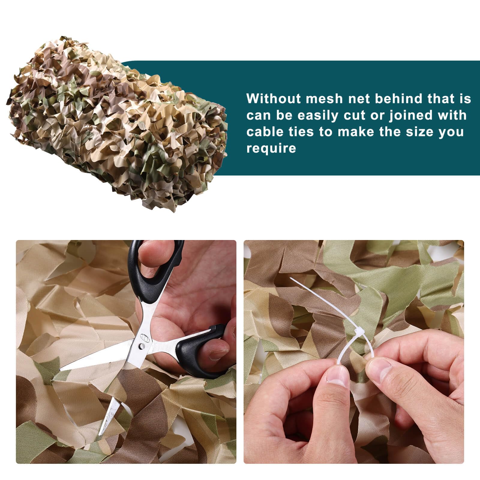 iunio camo netting brown hunt blind setup showing easy concealment outdoors