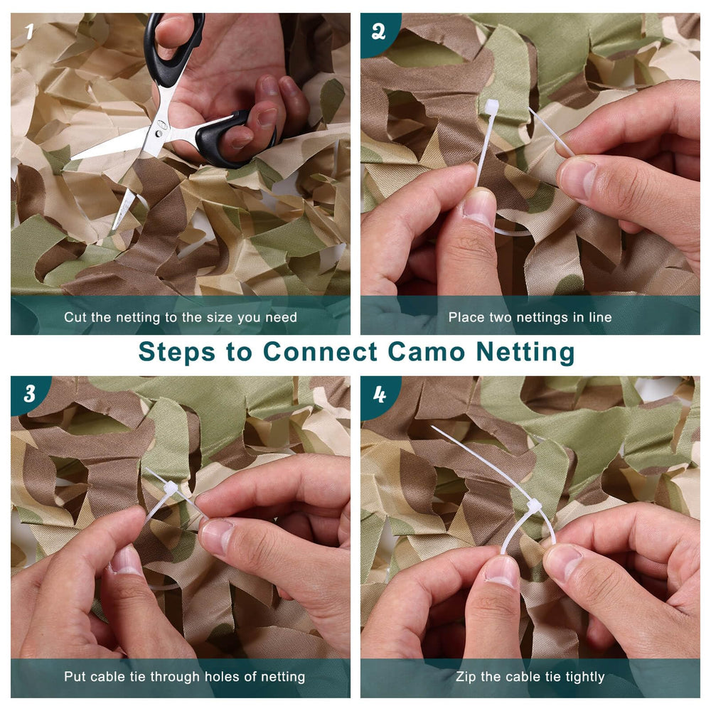 iunio camo netting brown storage travel easy pack-away after use