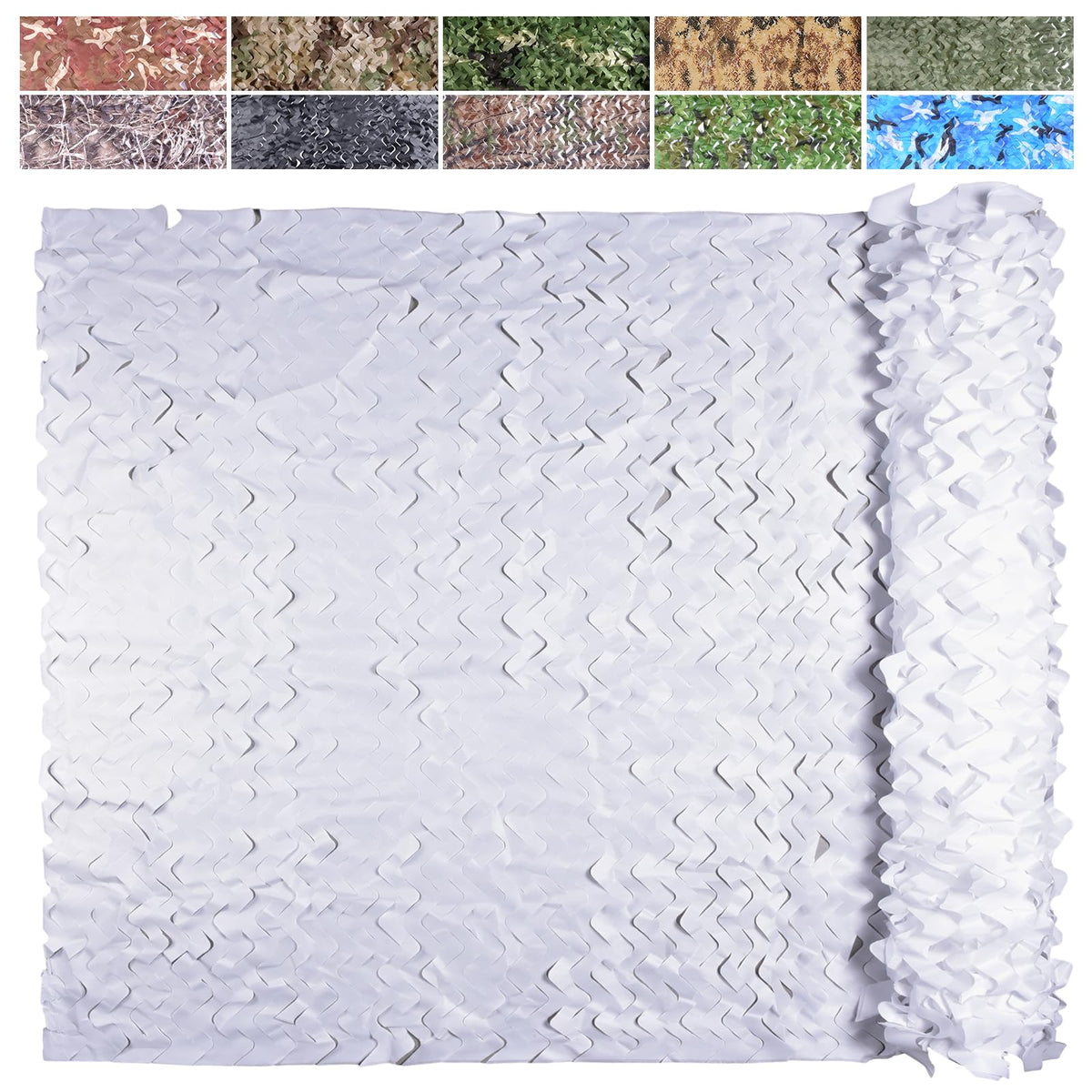iunio camo netting bulk roll closeup weave highlights durable concealment for hunting blinds