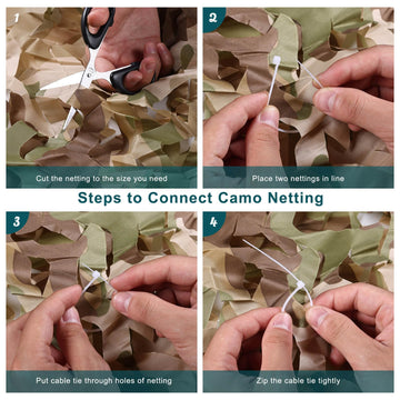 iunio camo netting folded storage fits in any bag or garage