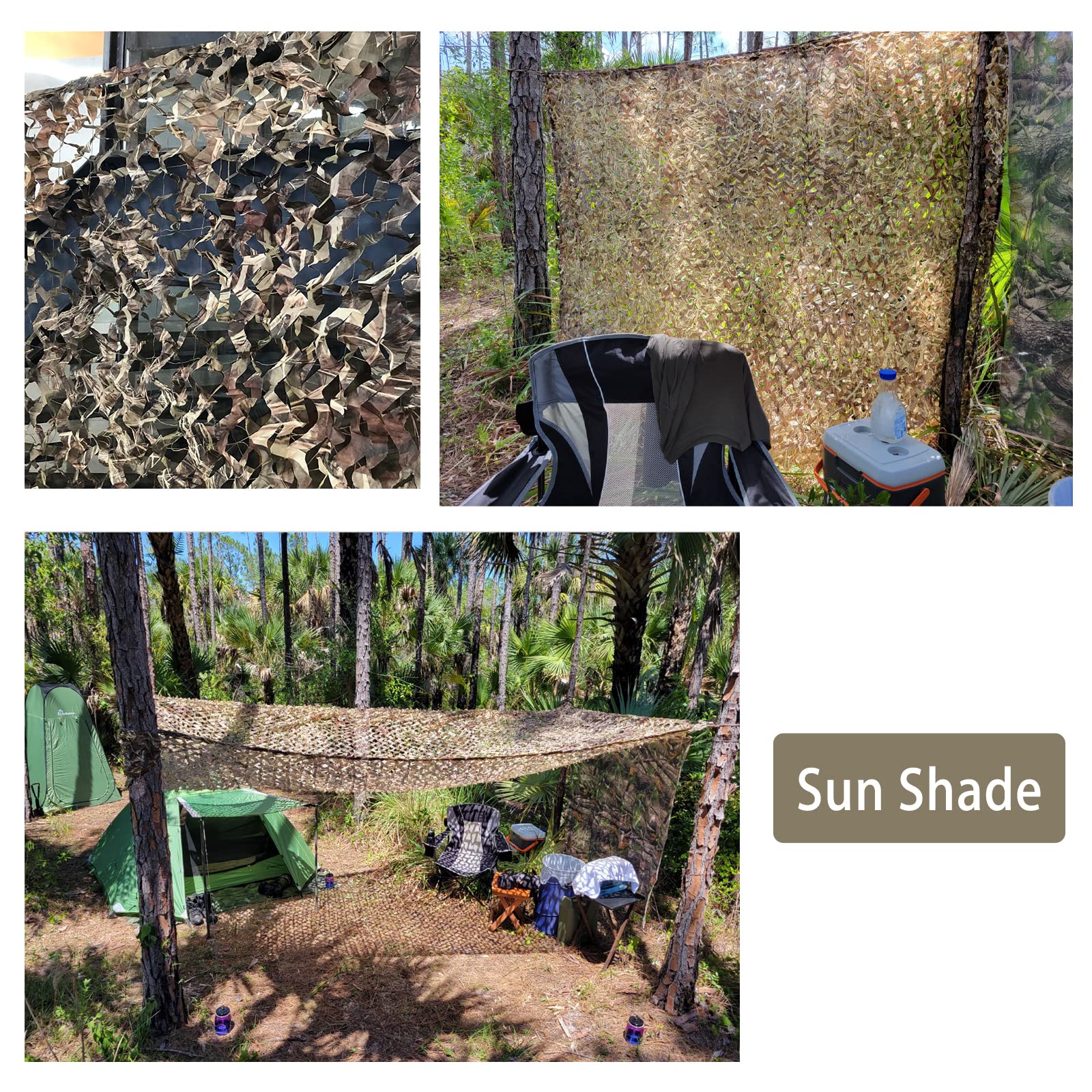 iunio camo netting ideal for hunting blinds, photography and outdoor decor