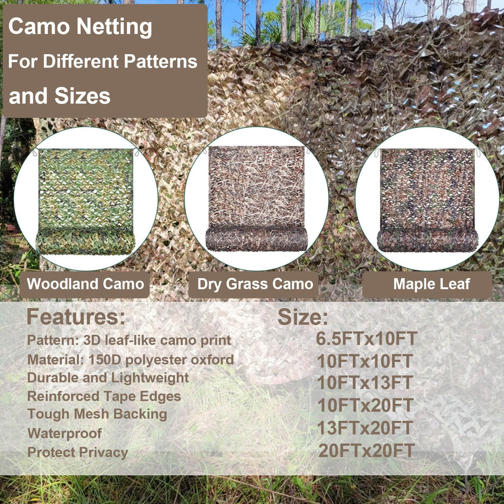 iunio camo netting ideal for hunting blinds and wildlife photography.