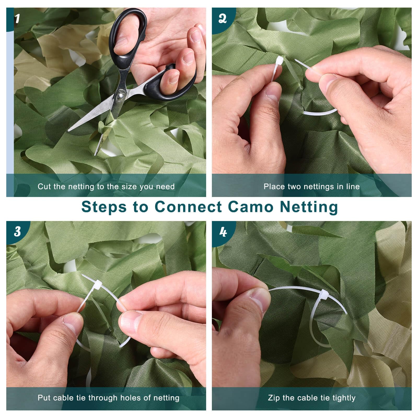 Iunio camo netting indoor decor suitable for kids' rooms and photos