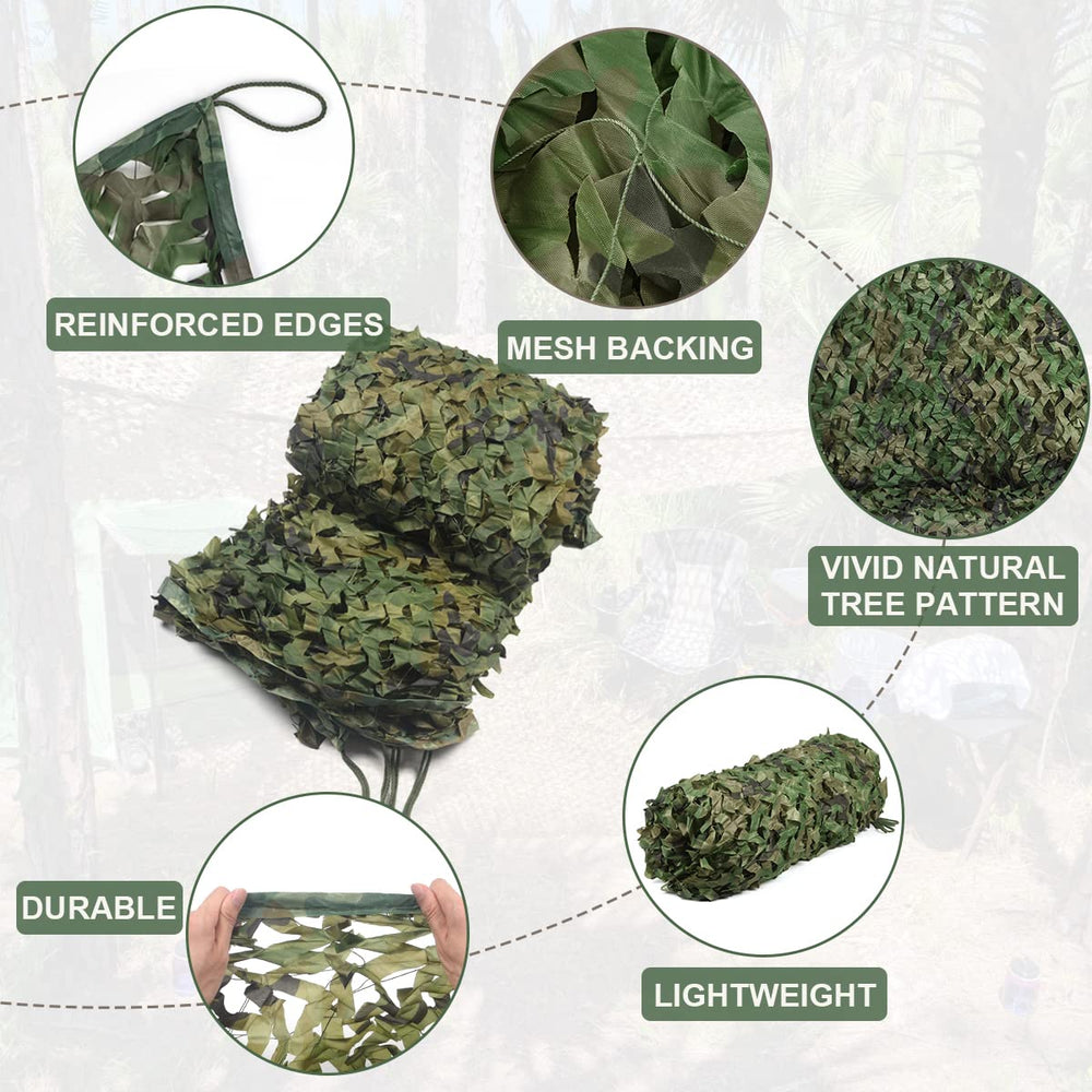 iunio camo netting leaf camo demonstrates natural concealment for hunting and photography
