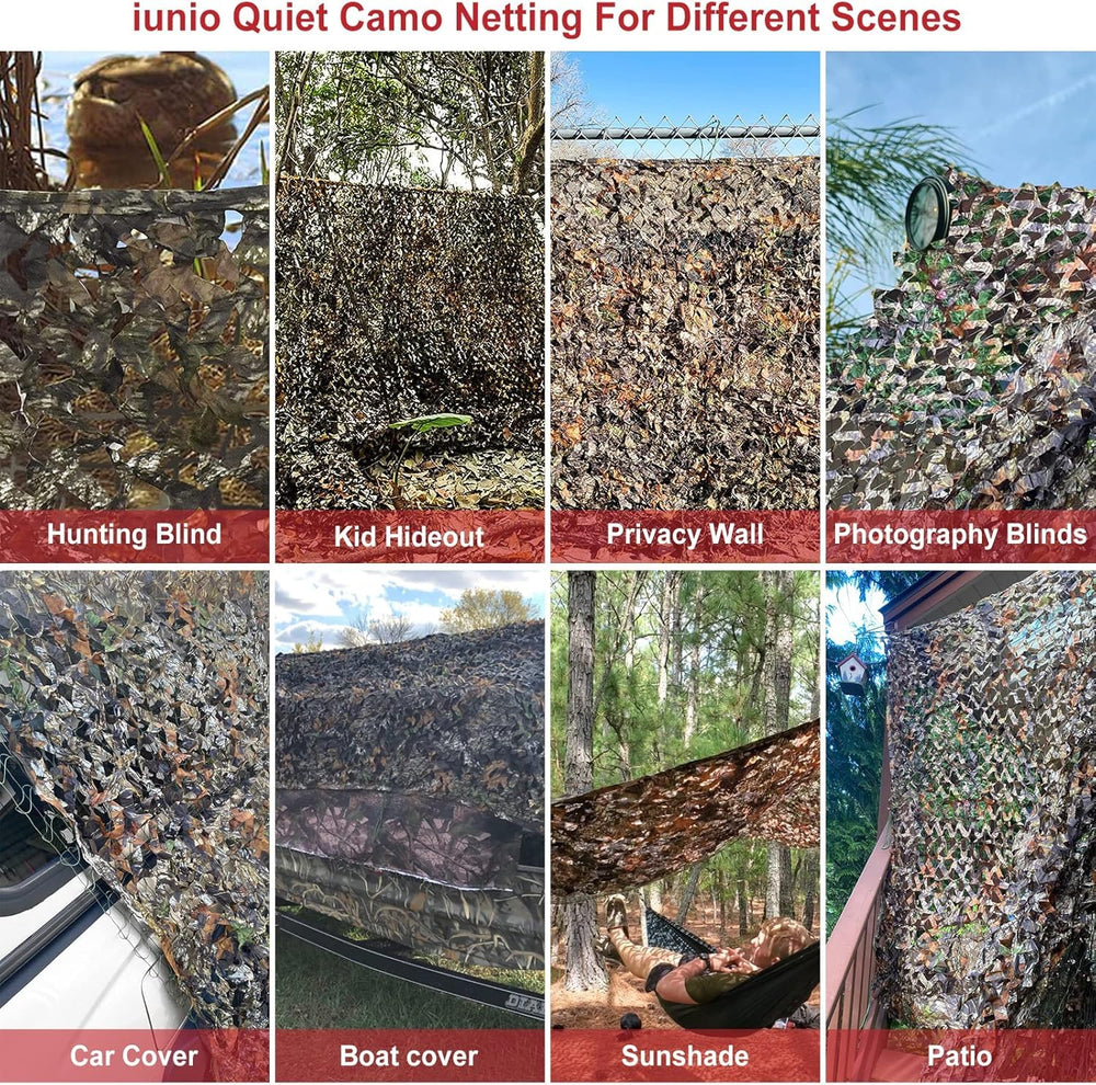 iunio camo netting lightweight construction supports easy transport and deployment.