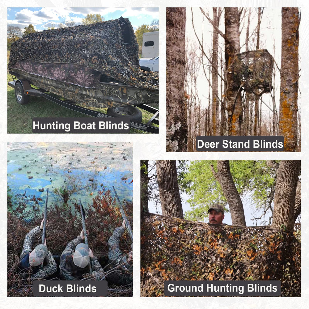 iunio camo netting multi-function design suited for hunting, photography and outdoor privacy.