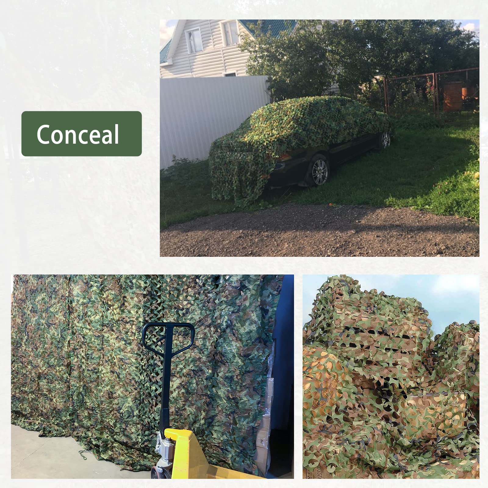 iunio camo netting versatile uses for hunting, decor, and car covers