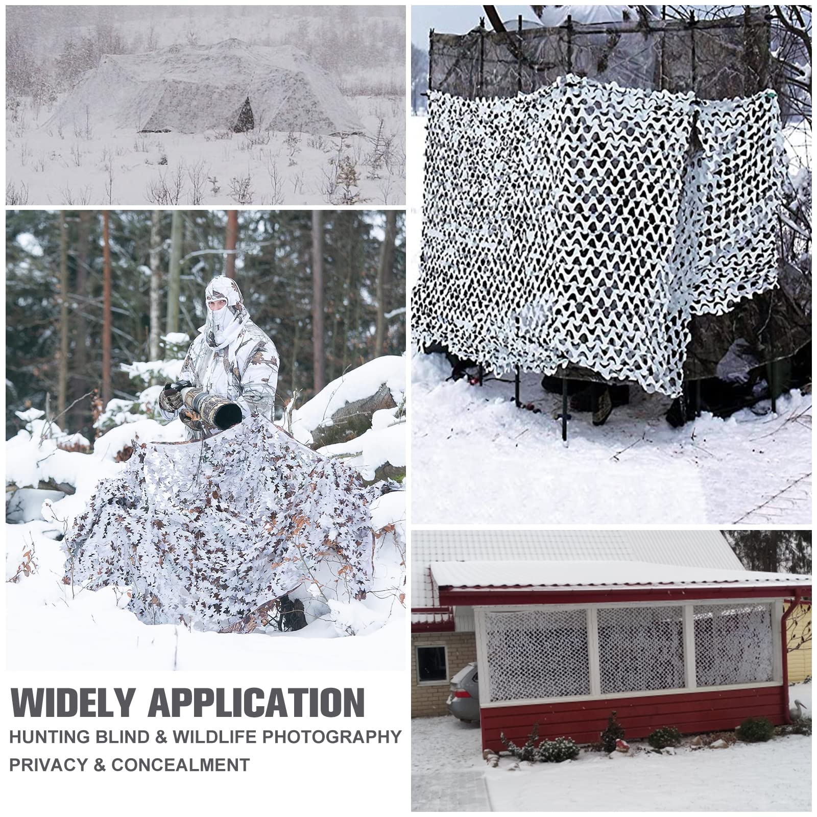 iunio camo netting includes cable ties for secure quick-install setups