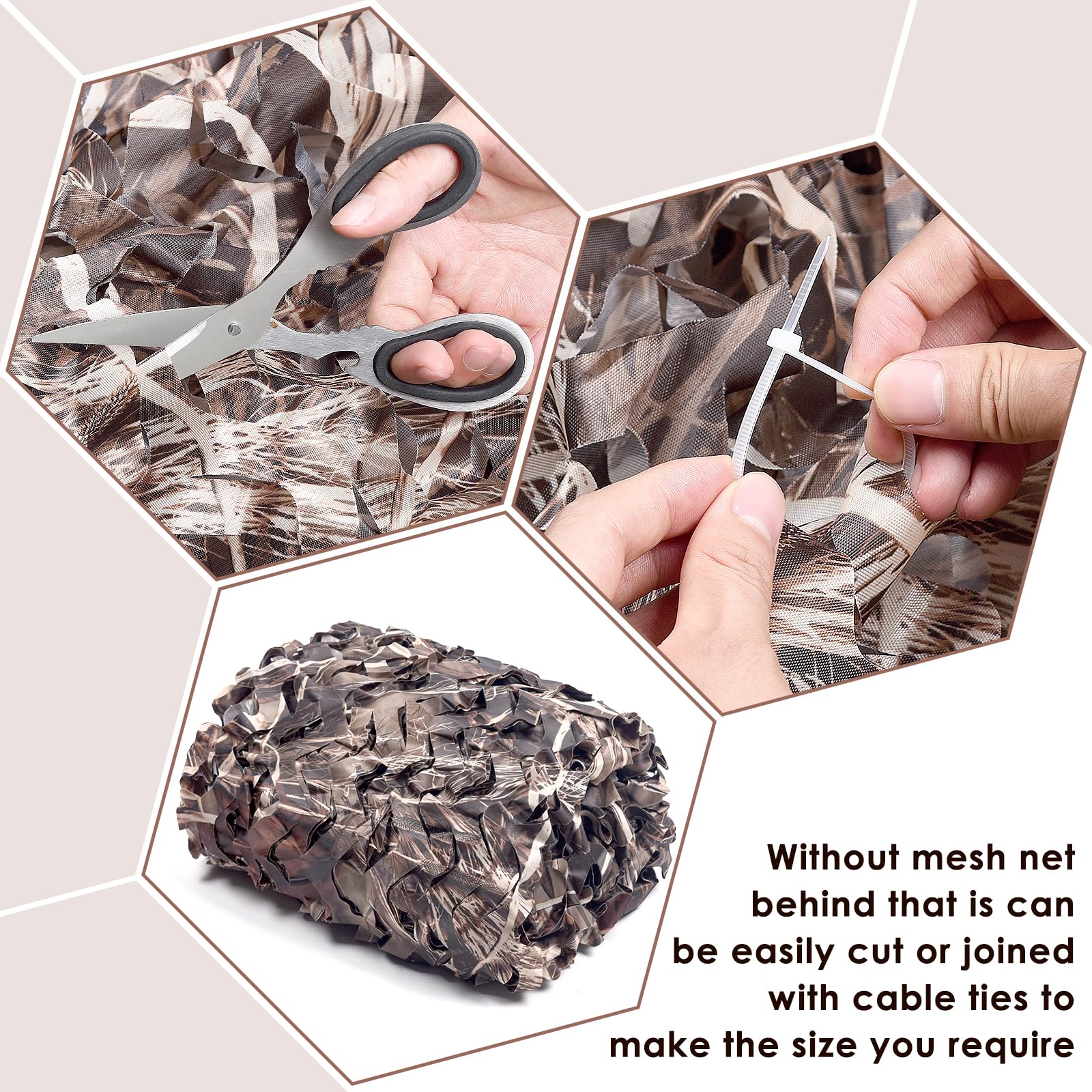 iunio camo netting used as party decor for outdoor events