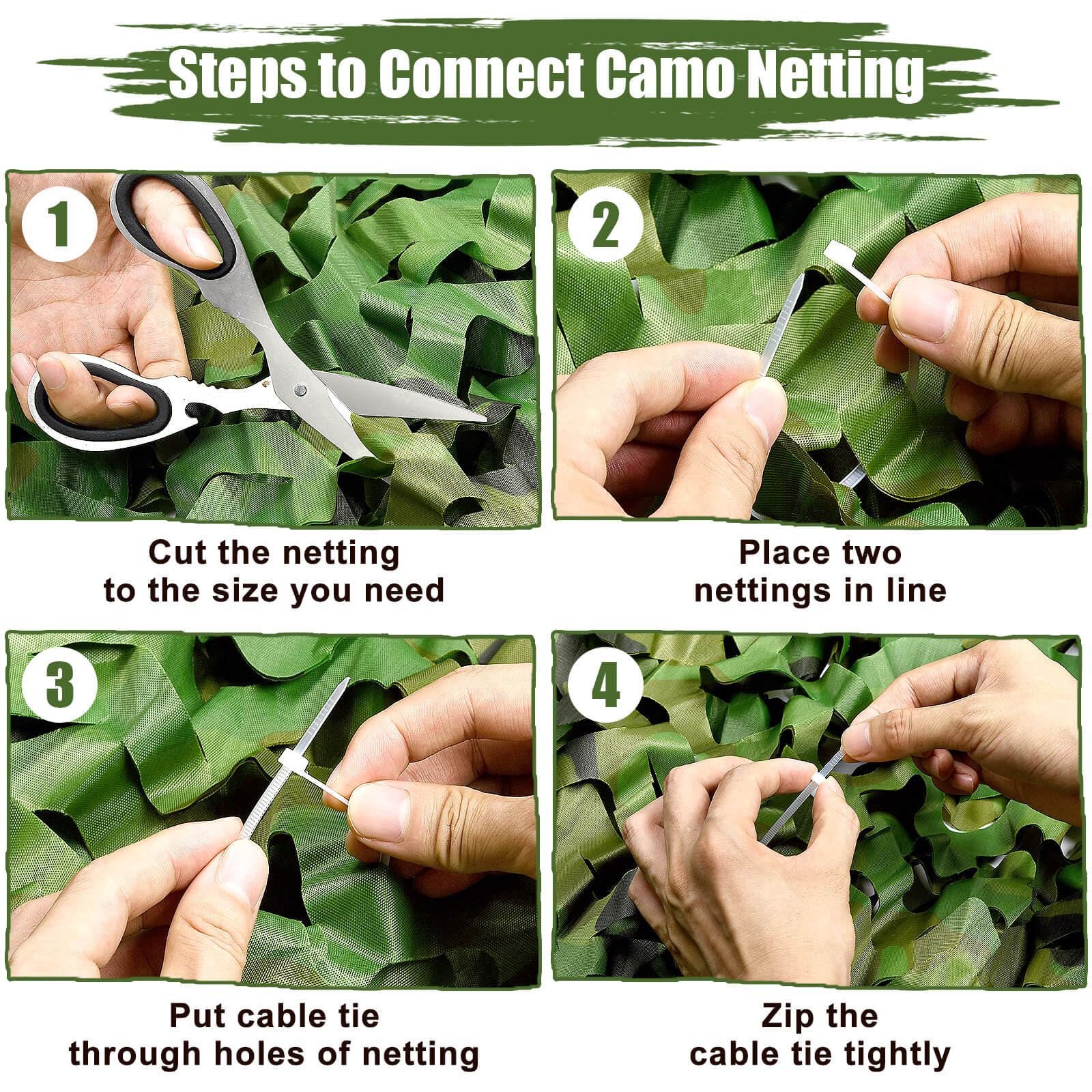 iunio camo netting party decorations adds woodland flair to events
