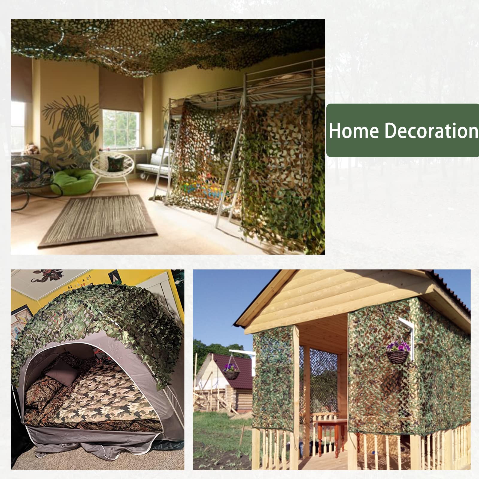 iunio camo netting reinforced tape edges resist tearing during handling