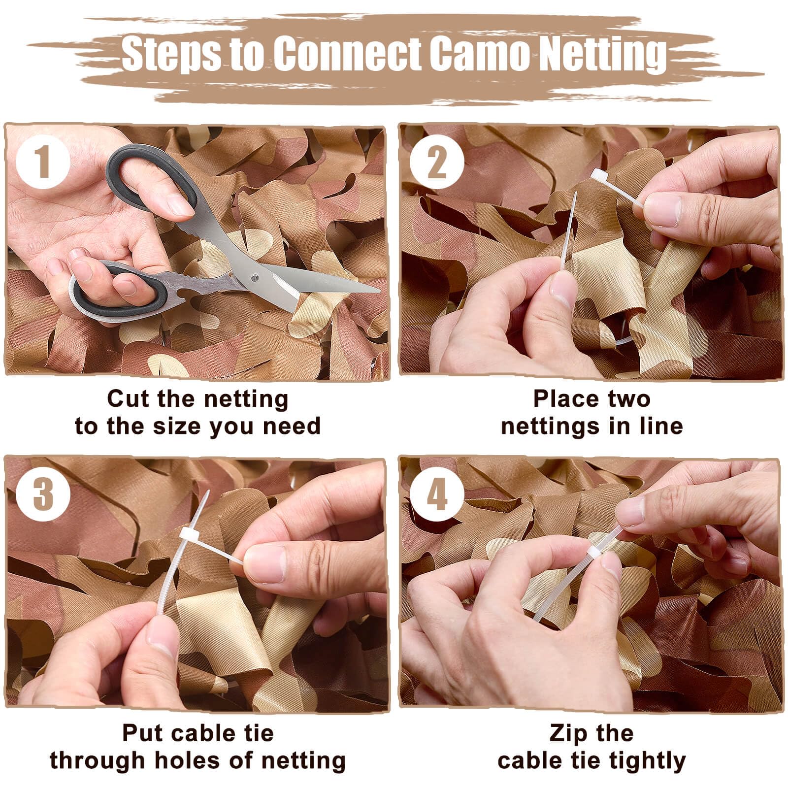 iunio camo netting shoot-through mesh supports discreet shooting and observation.