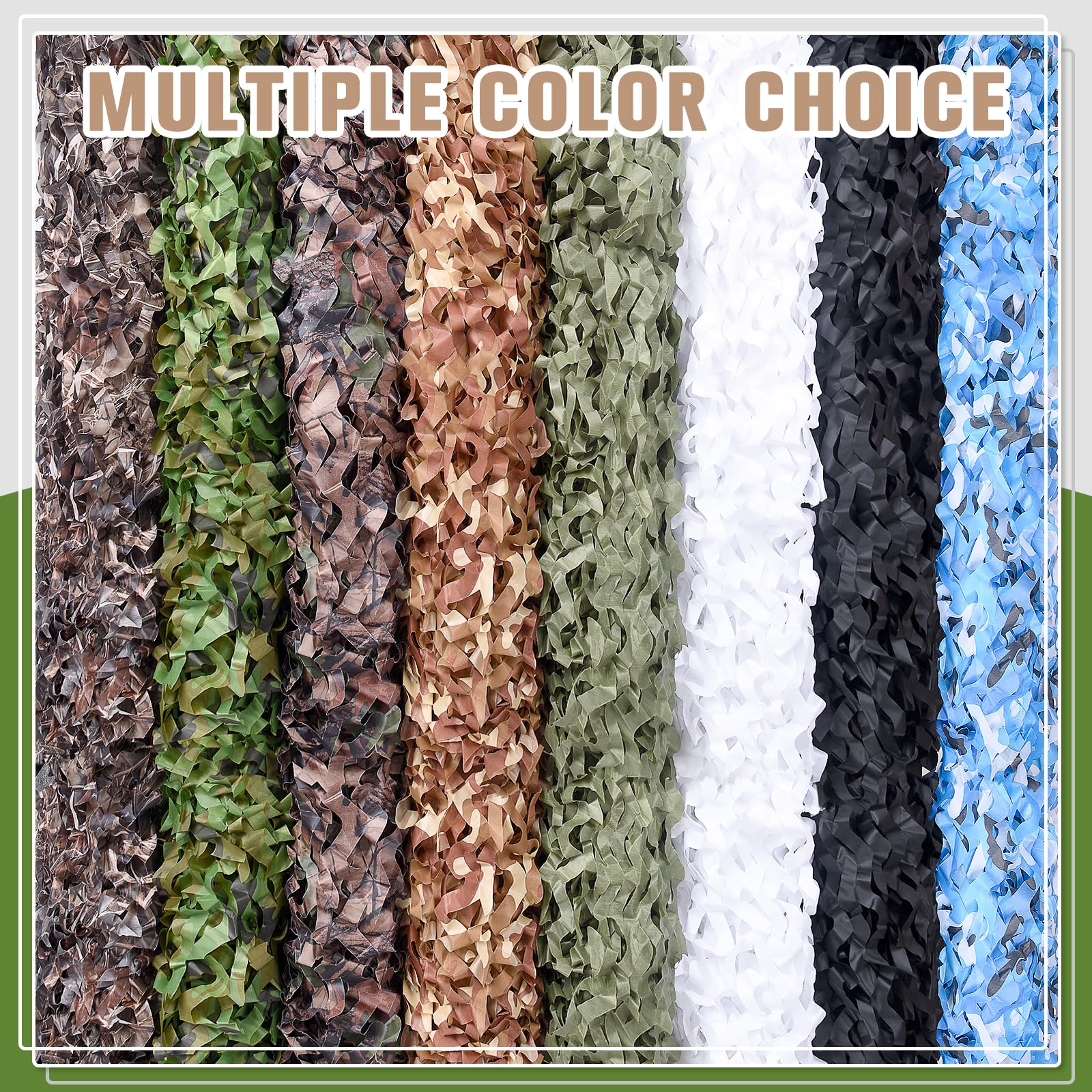 The iunio camo netting suits shoots, photography, and home decor with versatile camouflage.