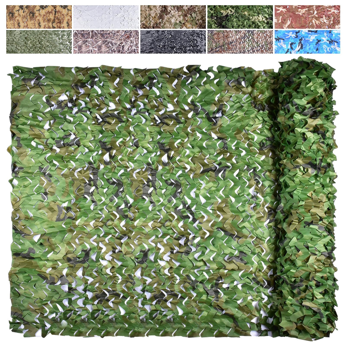 iunio camo netting woodland bulk roll demonstrates durable camouflage for ground blinds