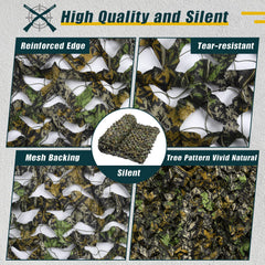 iunio camouflage netting 3-D leaf foliage detail blends with natural scenery.