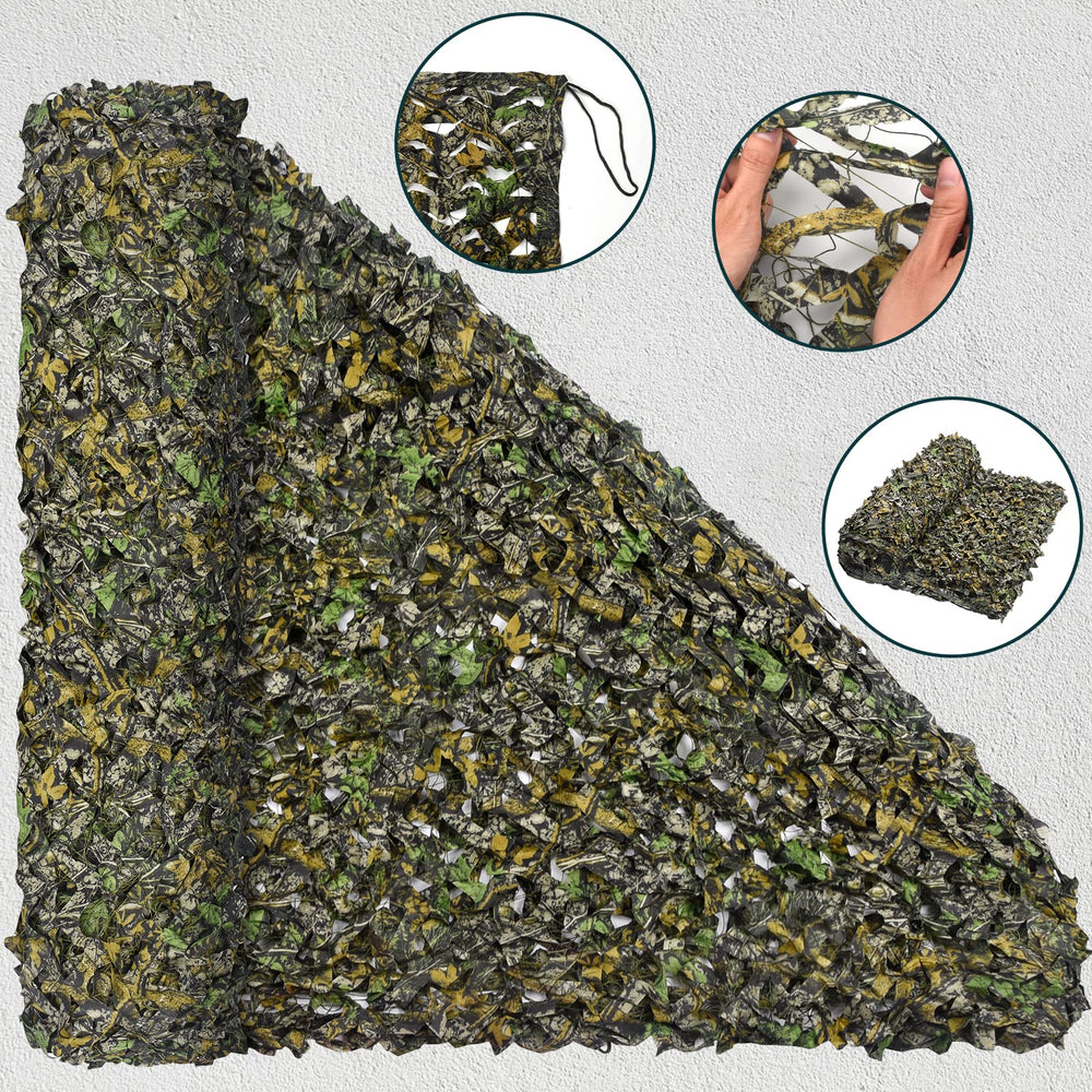 iunio camouflage netting used at a party setup for themed decor