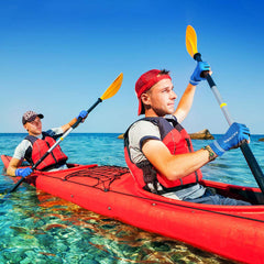 IUSTAOCN paddling gloves with sun protection for canoeing and rowing.