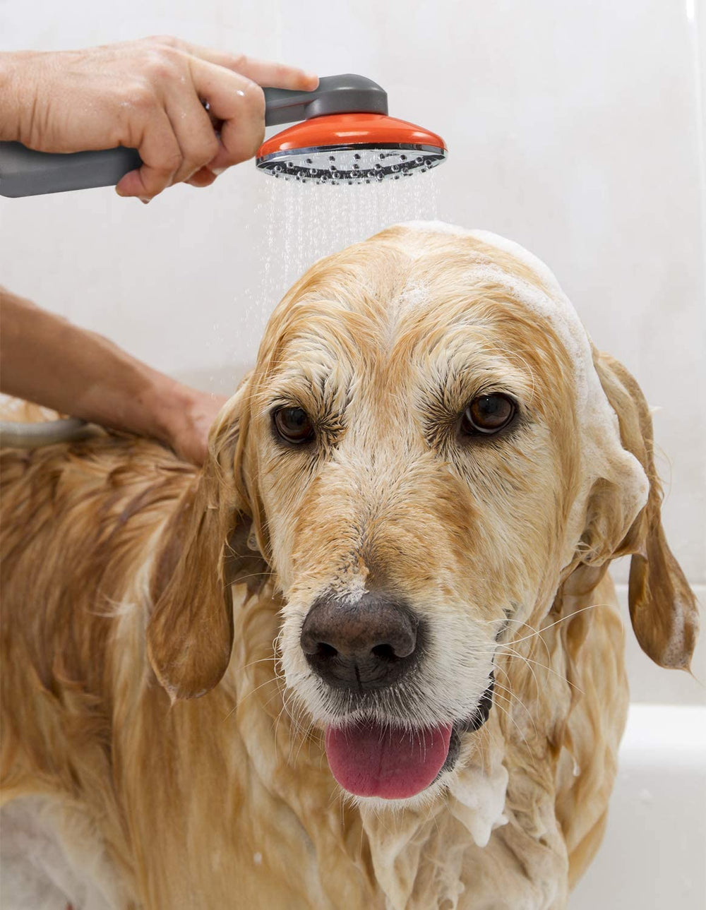 Ivation camping shower deluxe heads offer adjustable water settings.