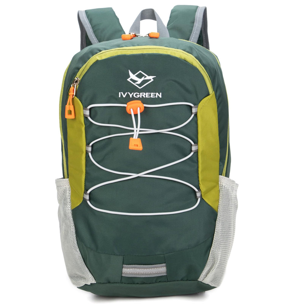 IVYGREEN Little Kids Hiking Backpack front view with safe reflective design for daytime adventures
