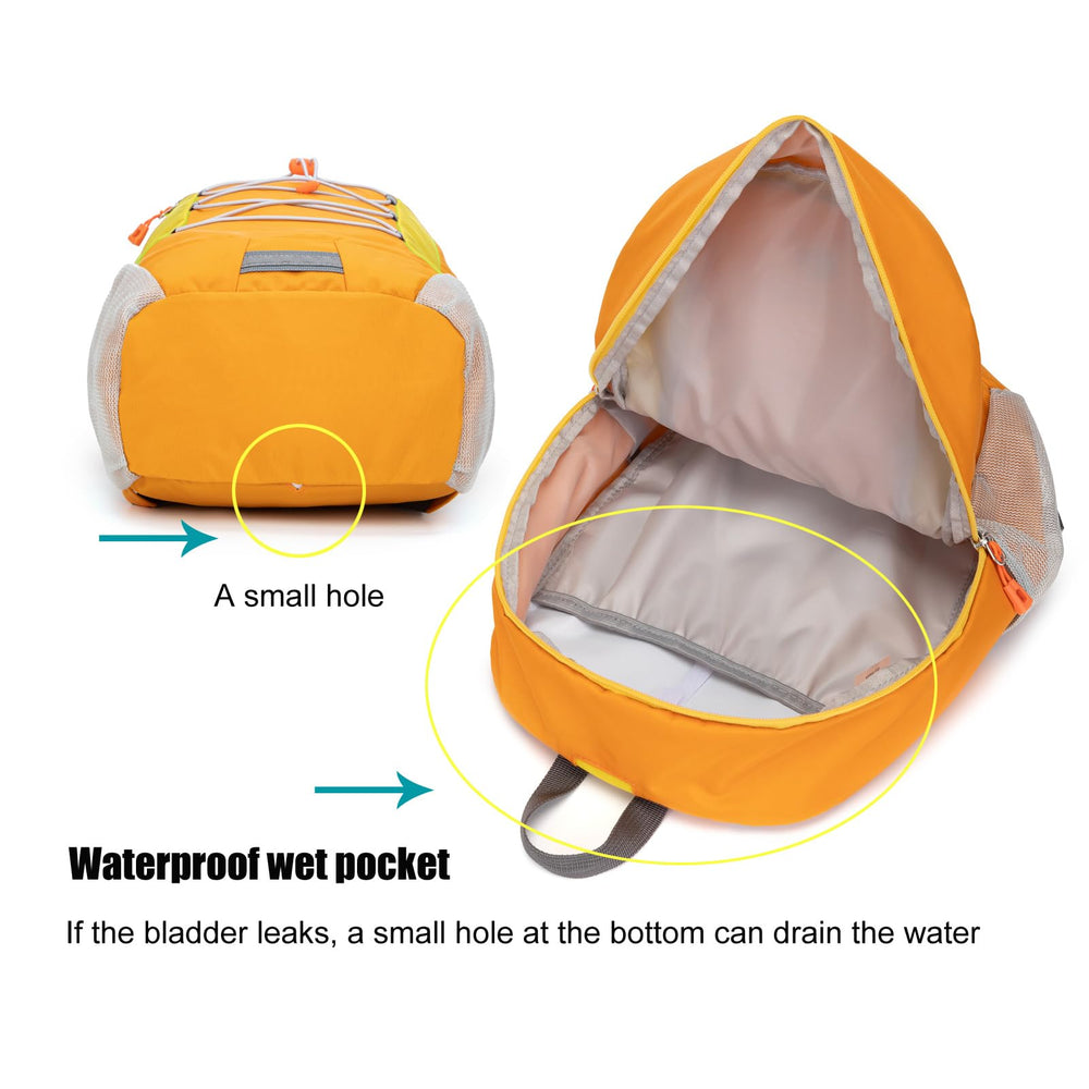 IVYGREEN Little Kids Hiking Backpack orange interior pocket keeps snacks organized