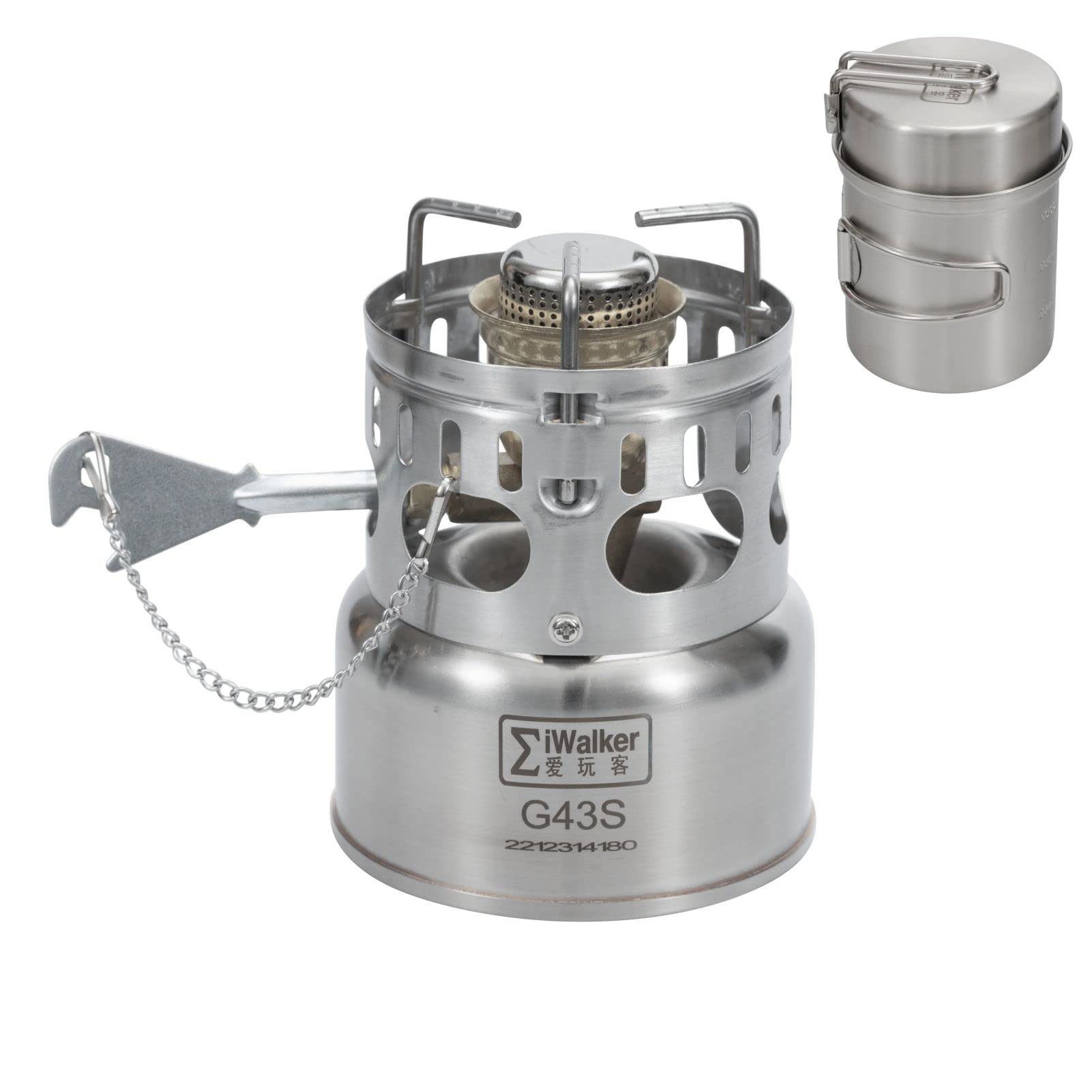 iWalker G43S portable stove setup for camp cooking.