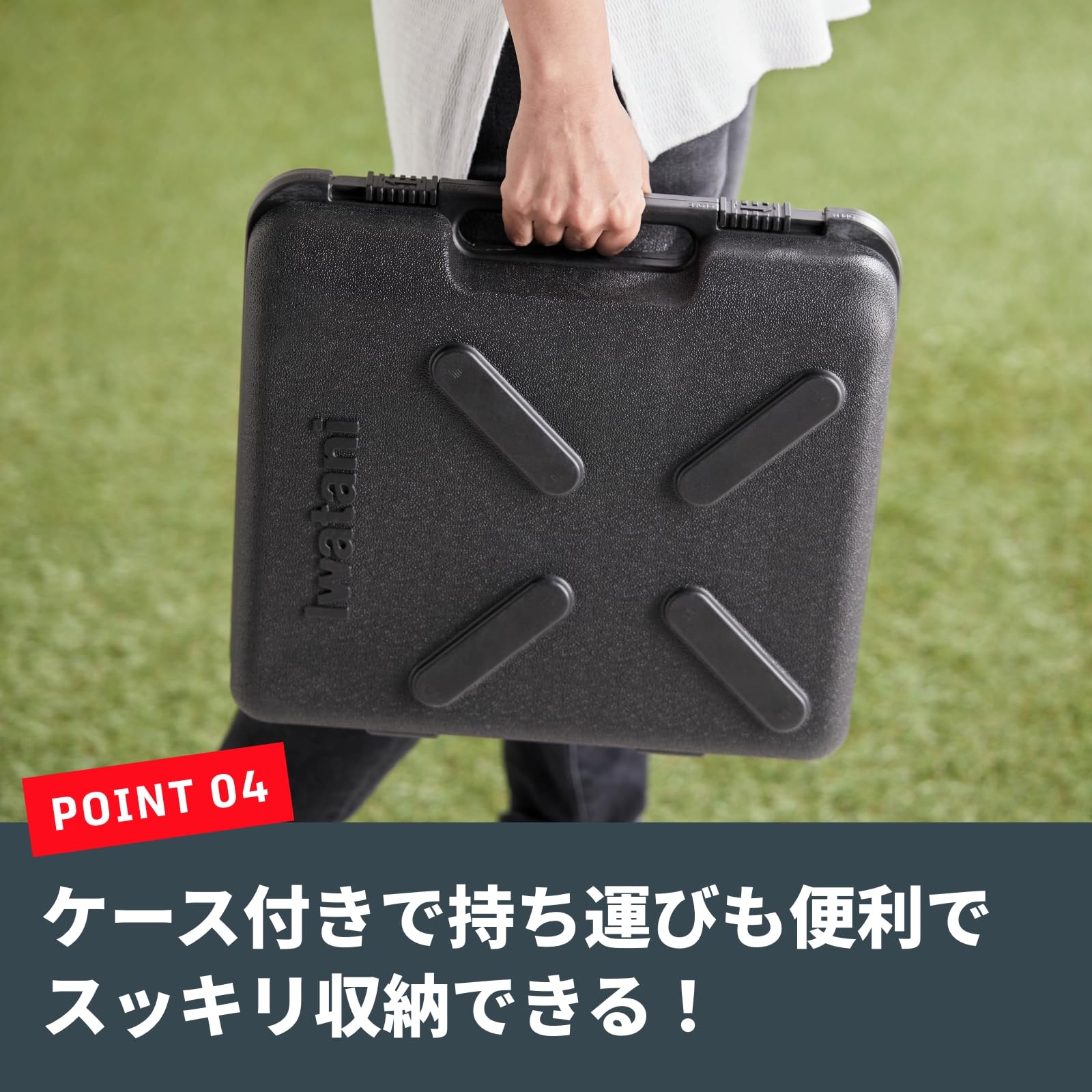 Iwatani stove, lightweight companion for picnics and outdoor gatherings.