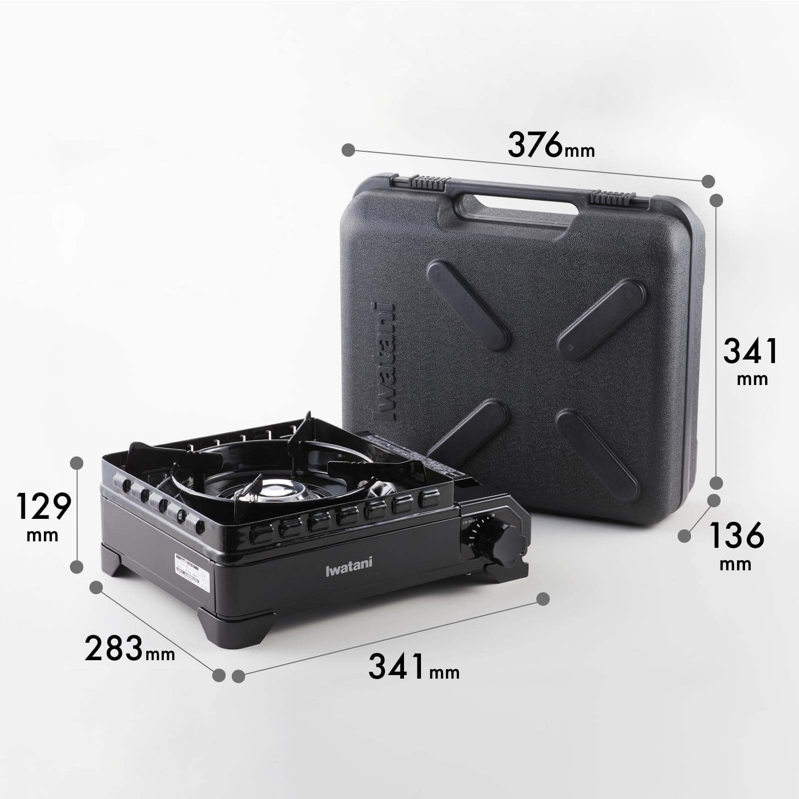 Iwatani CB-ODX-1-BK with one cassette enables simple meals outdoors.