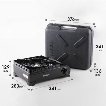 Iwatani CB-ODX-1-BK with one cassette enables simple meals outdoors.