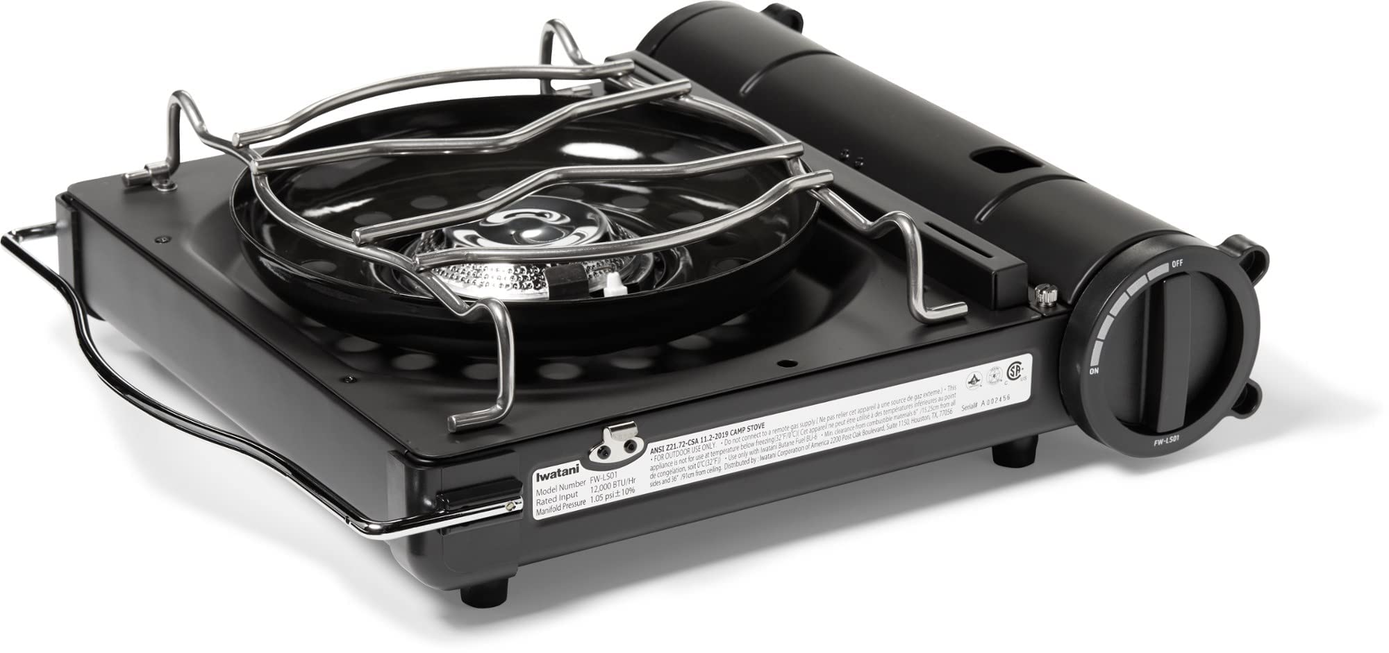 Iwatani Fore Winds Luxe Stove 282 flame outlets deliver robust heat for quick boils.