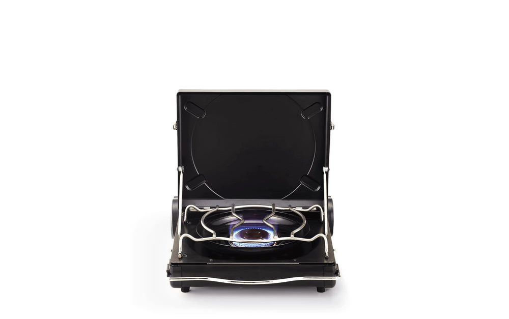 Iwatani Fore Winds Luxe Stove pressure sensing device auto releases if overheated.