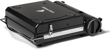 Iwatani Fore Winds Luxe Stove side setup demonstrates compact design for easy packing.