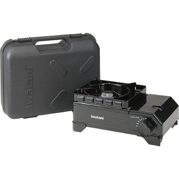 Iwatani Cassette Stove Maru Jr black exterior showcases compact outdoor cooking capability