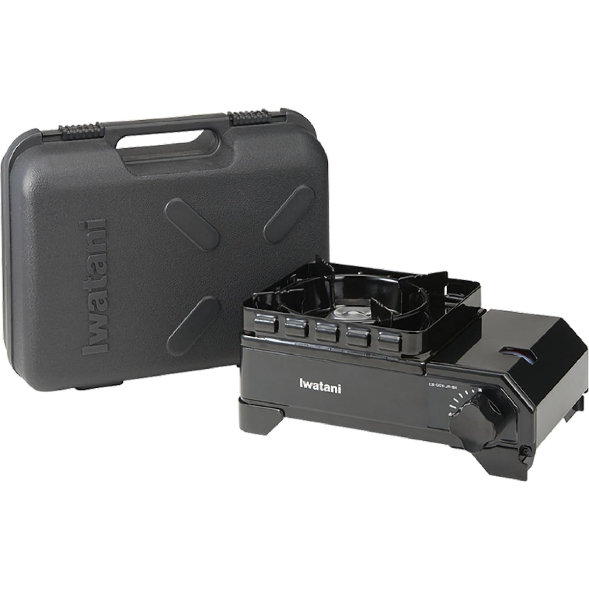 Iwatani Cassette Stove Maru Jr black exterior showcases compact outdoor cooking capability