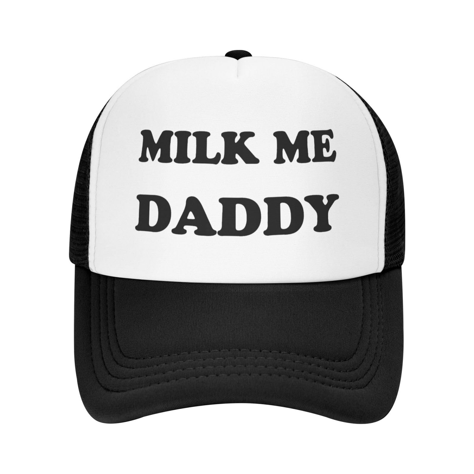 IWDASANSJ Milk Me Daddy Hat front view showing adjustable fit for all day comfort