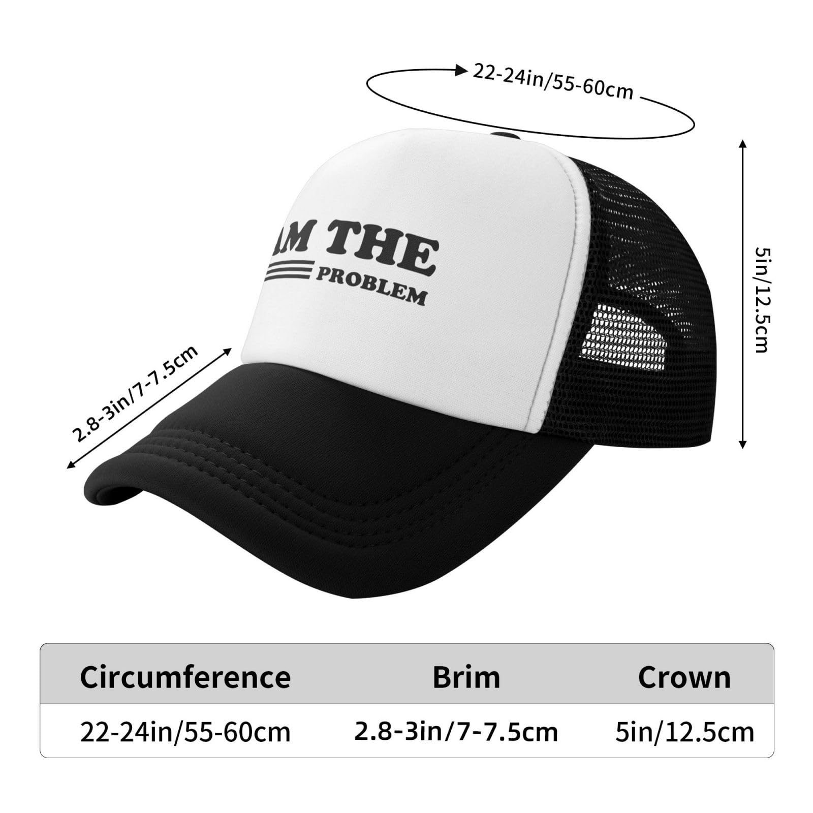 IWDASANSJ I Am The Problem trucker hat ventilation feature for all-day comfort
