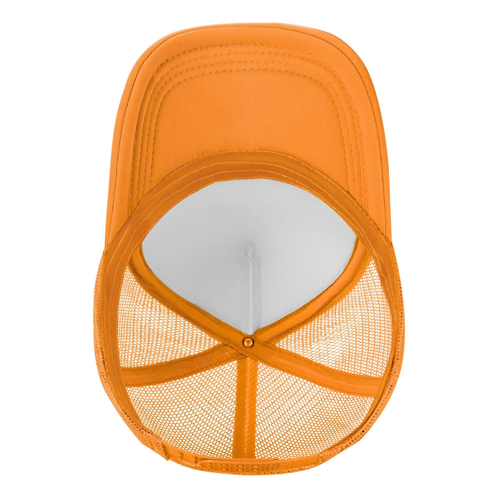IWDASANSJ Spitters are Quitters hat orange fabric close-up, soft breathable material for daily use.