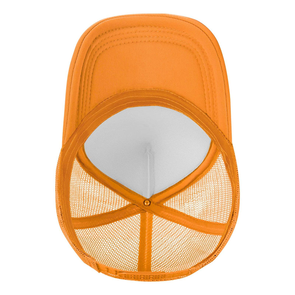 IWDASANSJ Spitters are Quitters hat orange fabric close-up, soft breathable material for daily use.