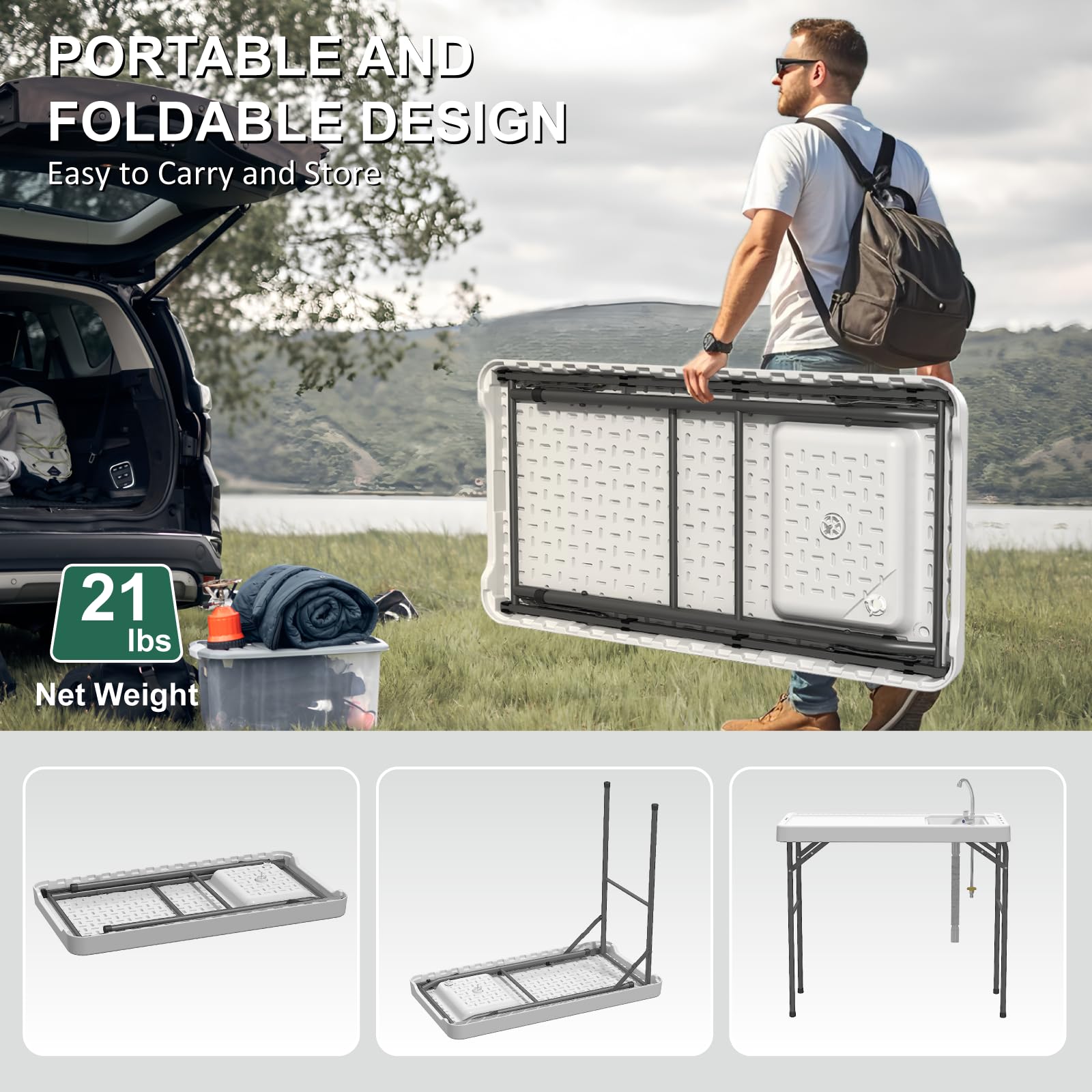 IWDOO foldable design makes transport and storage easy.