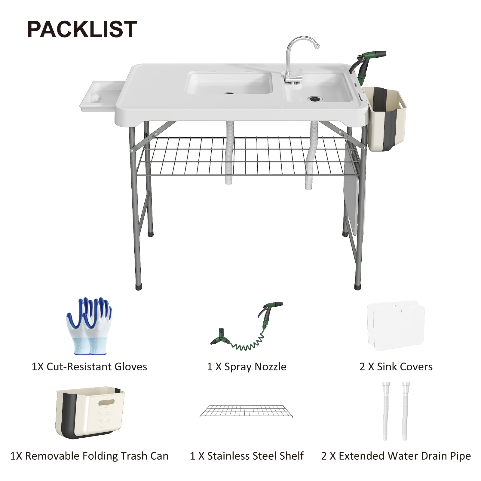 IWDOO knife slots and drawer keep tools within reach