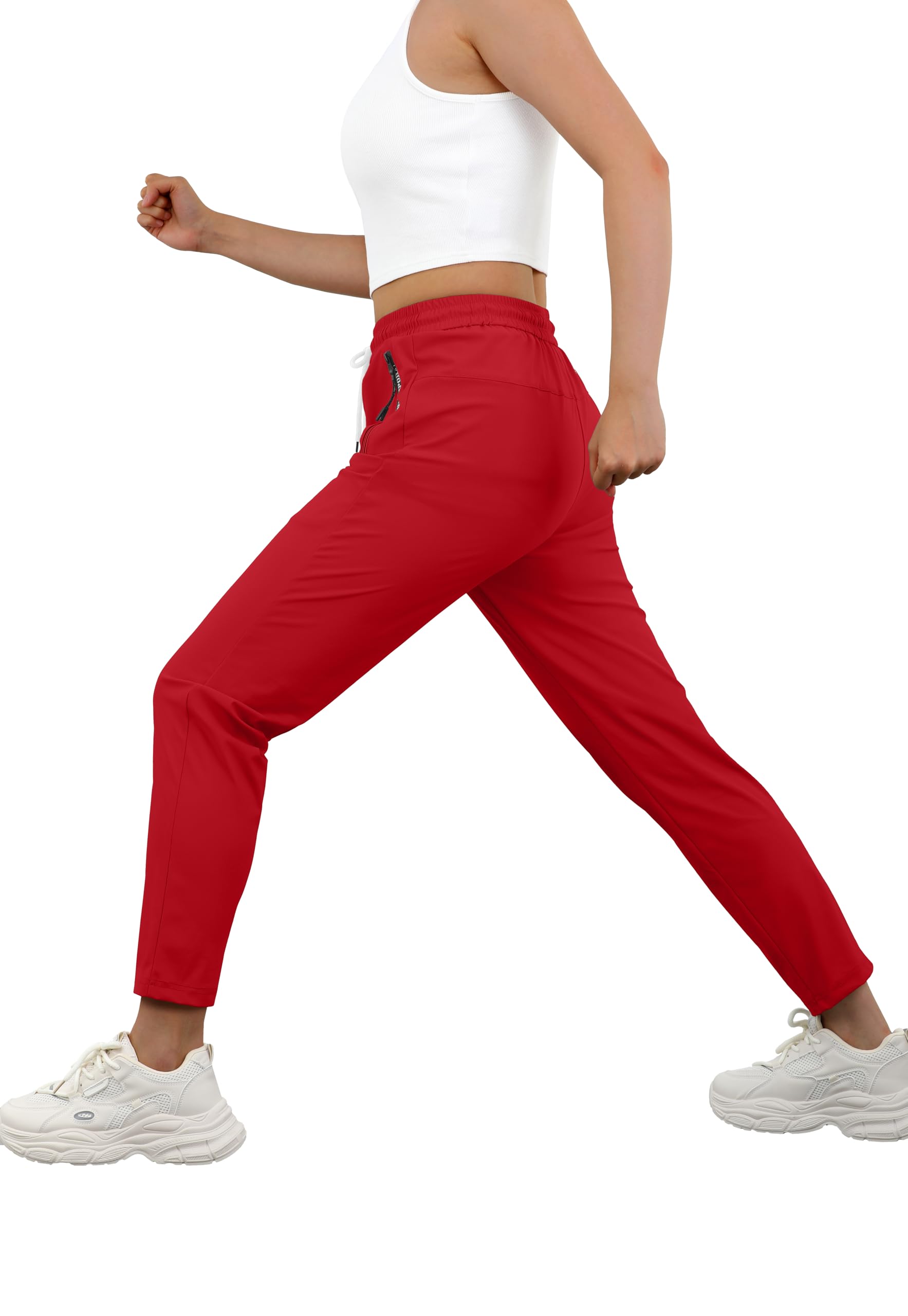 IWOLLENCE zippered pockets detail while you walk, keeping essentials secure.