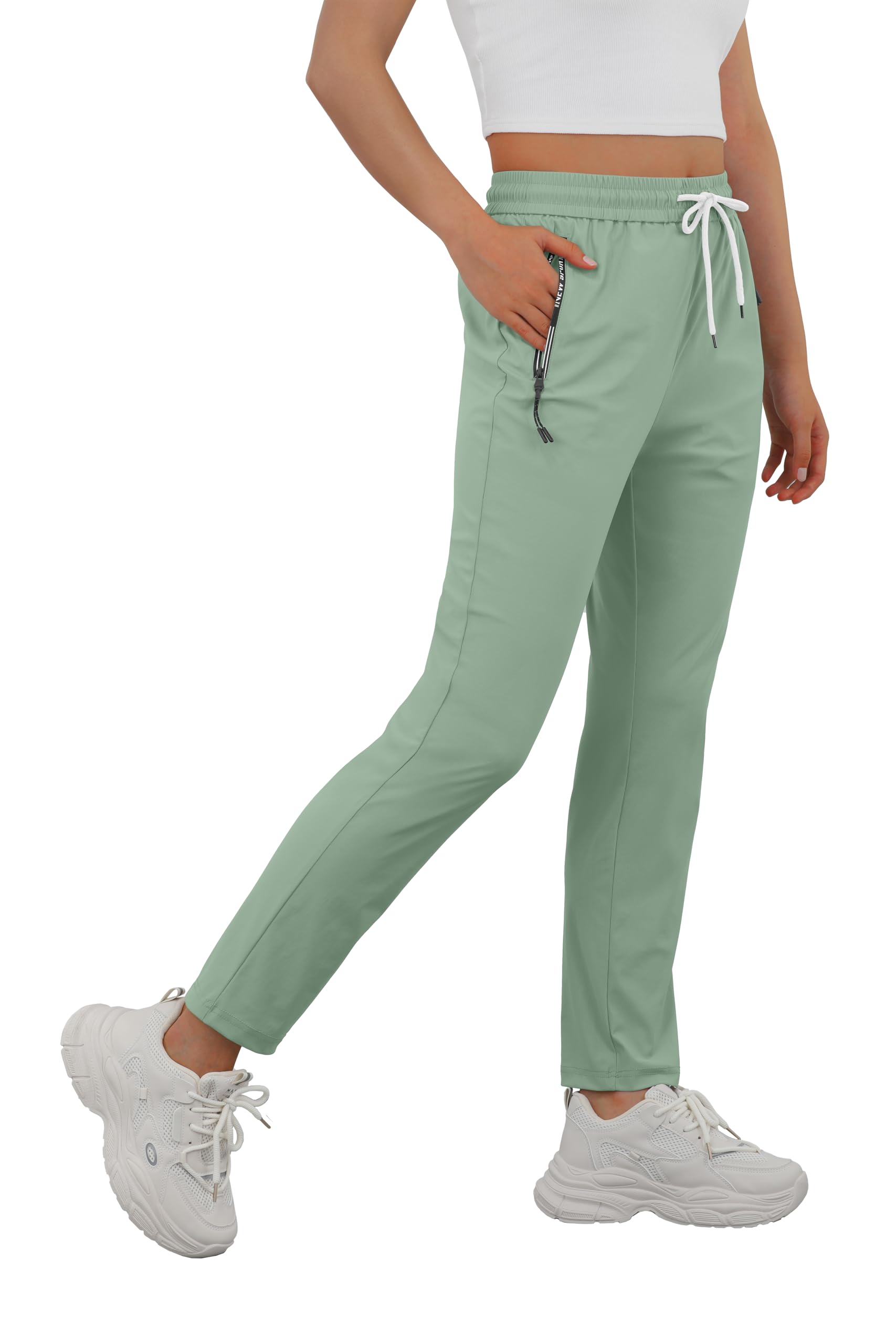 IWOLLENCE seniors travel pants on model showcasing versatile everyday wear.