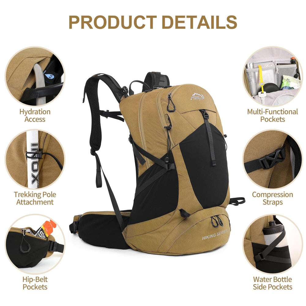 IX INOXTO 3L water bladder inside for easy hydration on trails.