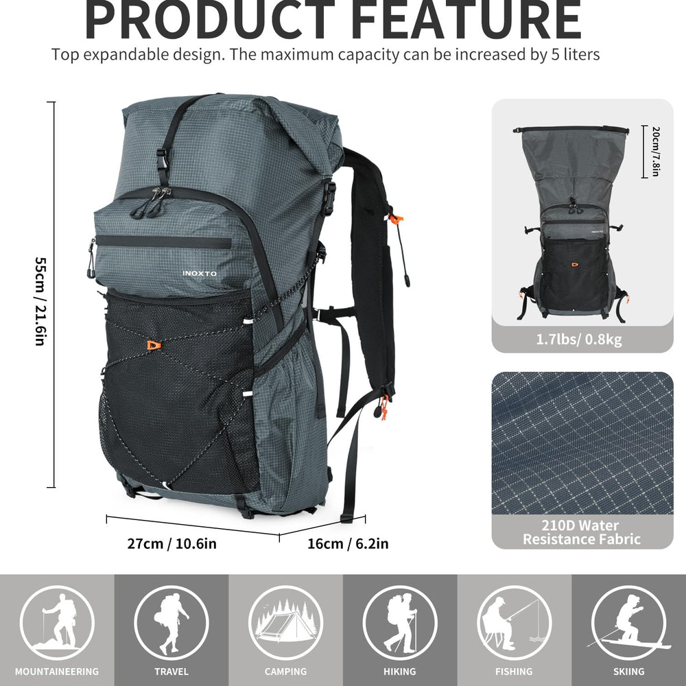 IX INOXTO backpack demonstrates ergonomic 3D suspension for comfortable long-day trekking