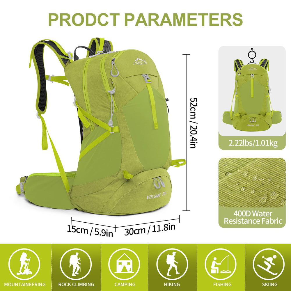 IX INOXTO hiking backpack ergonomic breathable back panel supports longer hikes