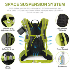 IX INOXTO hiking backpack multi-compartment design keeps gear organized