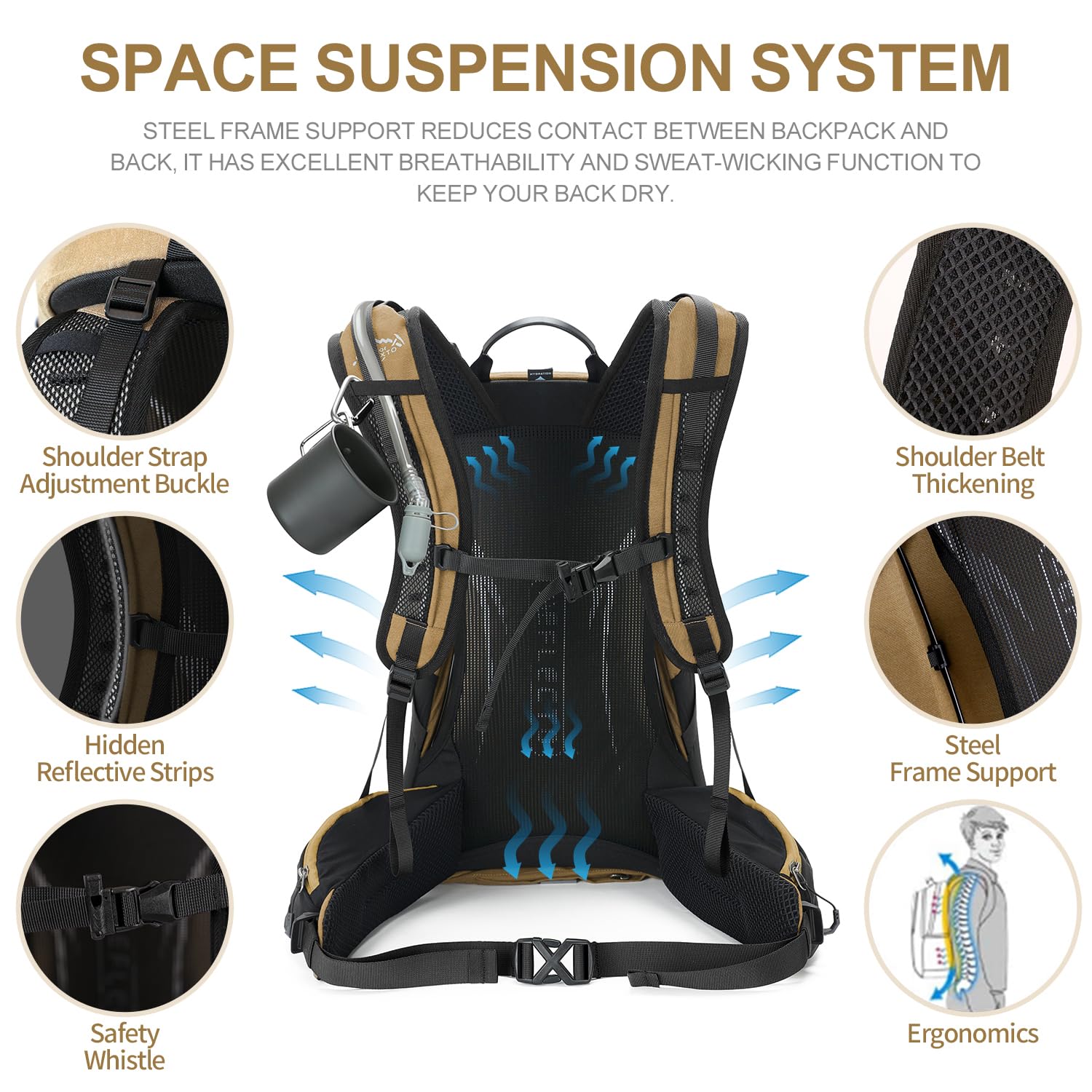 IX INOXTO bag compartments organize gear for quick access.