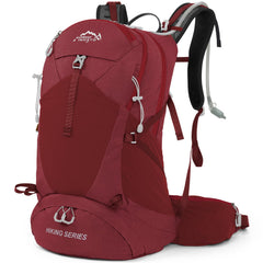IX INOXTO hiking backpack red front view highlights durable zippers for rugged outdoors